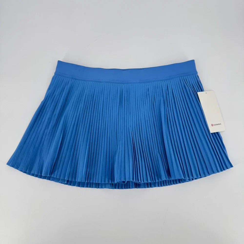 Lululemon‎ Varsity HR Pleated Tennis Skirt 14 Pool Blue NWT